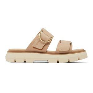 SOREL REIN CB SLIDE SANDALS IN HONEST BEIGE 7
